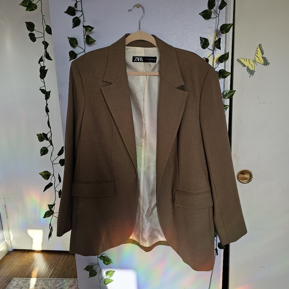 ZARA Oversized Brown Blazer